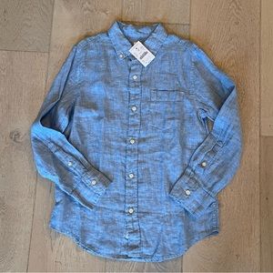 NWT Crewcuts Linen Button Down Shirt